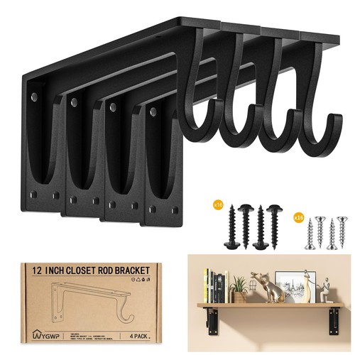 Heavy duty closet rod support - rod,